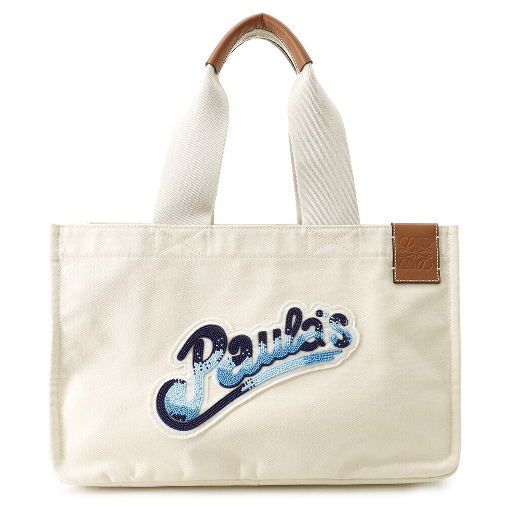 Loewe Tote Bag Paulas Ibiza Canvas Leather